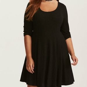 Torrid Size 3 Ribbed Skater Dress